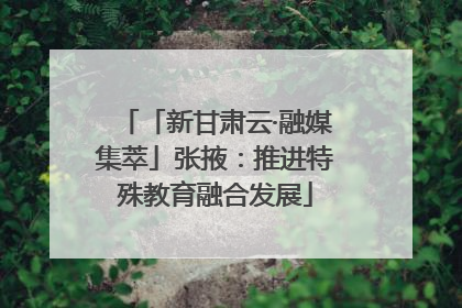 「新甘肃云·融媒集萃」张掖：推进特殊教育融合发展