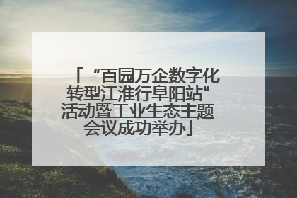 “百园万企数字化转型江淮行阜阳站”活动暨工业生态主题会议成功举办