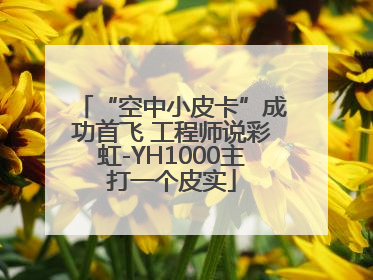 “空中小皮卡”成功首飞 工程师说彩虹-YH1000主打一个皮实
