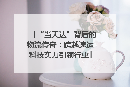 “当天达”背后的物流传奇：跨越速运科技实力引领行业