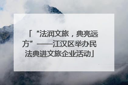 “法润文旅，典亮远方”——江汉区举办民法典进文旅企业活动