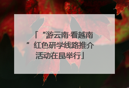 “游云南·看越南”红色研学线路推介活动在昆举行