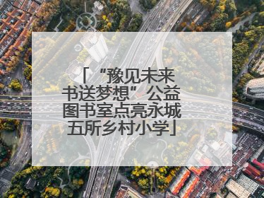 “豫见未来 书送梦想”公益图书室点亮永城五所乡村小学