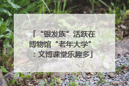 “银发族”活跃在博物馆“老年大学”：文博课堂乐趣多