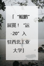 “鲲鹏”展翼！“运-20”入驻西北工业大学