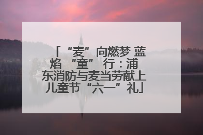 “麦”向燃梦 蓝焰 “童” 行：浦东消防与麦当劳献上儿童节“六一”礼