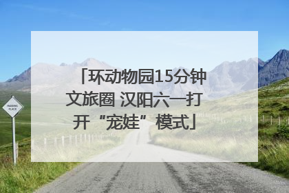 环动物园15分钟文旅圈 汉阳六一打开“宠娃”模式