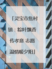 灵宝市焦村镇：粽叶飘香传孝意 志愿温情暖夕阳