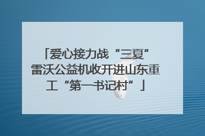 爱心接力战“三夏” 雷沃公益机收开进山东重工“第一书记村”