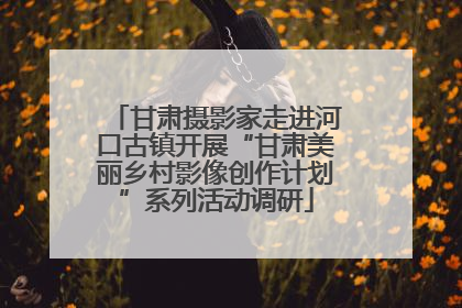 甘肃摄影家走进河口古镇开展“甘肃美丽乡村影像创作计划”系列活动调研