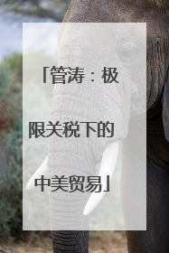 管涛：极限关税下的中美贸易