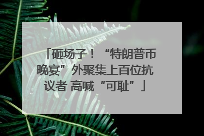 砸场子！“特朗普币晚宴”外聚集上百位抗议者 高喊“可耻”