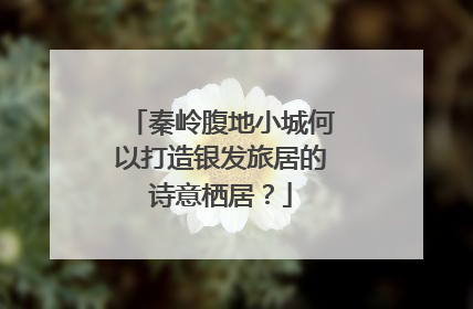 秦岭腹地小城何以打造银发旅居的诗意栖居？