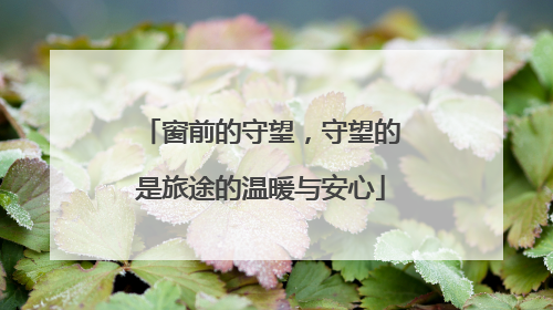 窗前的守望，守望的是旅途的温暖与安心