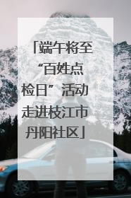 端午将至 “百姓点检日”活动走进枝江市丹阳社区