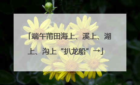 端午莆田海上、溪上、湖上、沟上“扒龙船”→