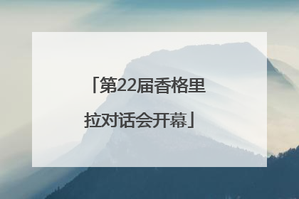 第22届香格里拉对话会开幕