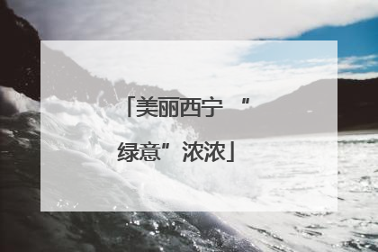 美丽西宁 “绿意”浓浓
