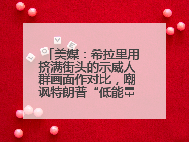 美媒：希拉里用挤满街头的示威人群画面作对比，嘲讽特朗普“低能量”阅兵式观众少