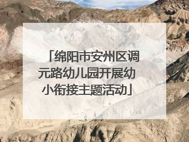 绵阳市安州区调元路幼儿园开展幼小衔接主题活动