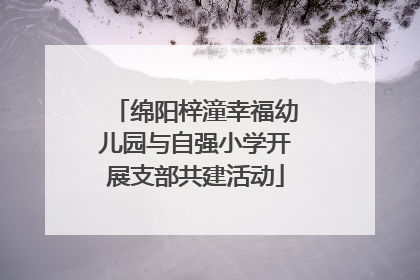 绵阳梓潼幸福幼儿园与自强小学开展支部共建活动