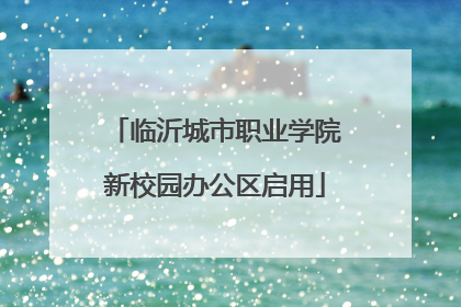 临沂城市职业学院新校园办公区启用