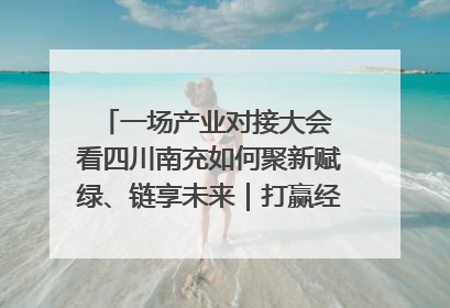 一场产业对接大会 看四川南充如何聚新赋绿、链享未来｜打赢经济发展翻身仗