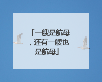 一艘是航母，还有一艘也是航母