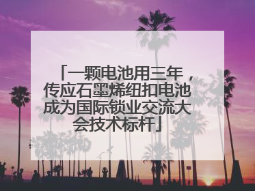 一颗电池用三年，传应石墨烯纽扣电池成为国际锁业交流大会技术标杆