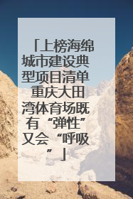 上榜海绵城市建设典型项目清单 重庆大田湾体育场既有“弹性”又会“呼吸”