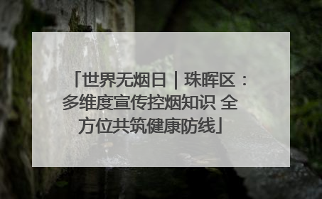 世界无烟日｜珠晖区：多维度宣传控烟知识 全方位共筑健康防线