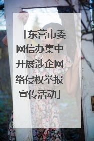东营市委网信办集中开展涉企网络侵权举报宣传活动