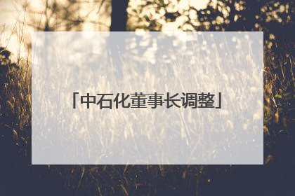 中石化董事长调整