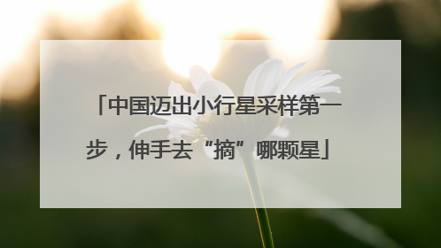 中国迈出小行星采样第一步，伸手去“摘”哪颗星