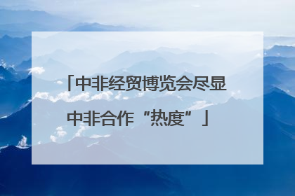 中非经贸博览会尽显中非合作“热度”