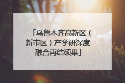 乌鲁木齐高新区（新市区）产学研深度融合再结硕果