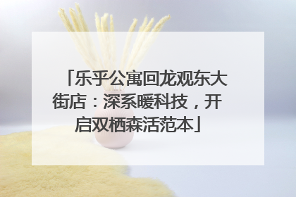 乐乎公寓回龙观东大街店：深系暖科技，开启双栖森活范本