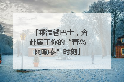 乘温馨巴士，奔赴属于你的“青岛阿勒泰”时刻