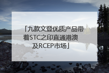 九款文登优质产品带着STC之印直通港澳及RCEP市场