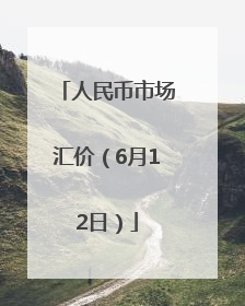 人民币市场汇价（6月12日）