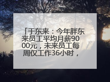 于东来：今年胖东来员工平均月薪9000元，未来员工每周仅工作36小时，年假40天起