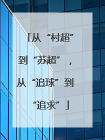 从“村超”到“苏超”，从“追球”到“追求”