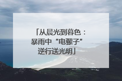 从晨光到暮色：暴雨中“电骡子”逆行送光明