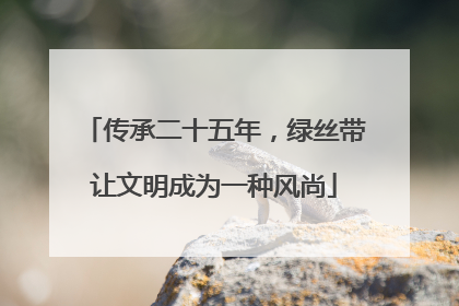 传承二十五年，绿丝带让文明成为一种风尚