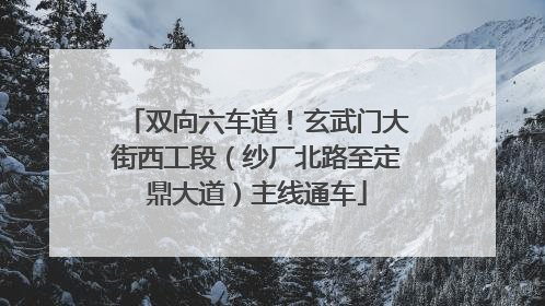 双向六车道！玄武门大街西工段（纱厂北路至定鼎大道）主线通车