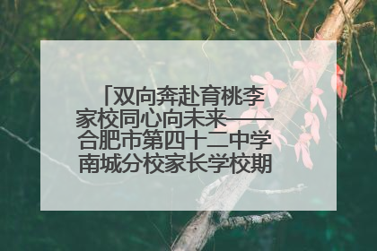 双向奔赴育桃李 家校同心向未来——合肥市第四十二中学南城分校家长学校期末总结会圆满召开