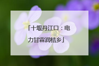 十堰丹江口：电力甘霖润桔乡
