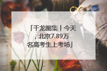 千龙图集丨今天，北京7.89万名高考生上考场