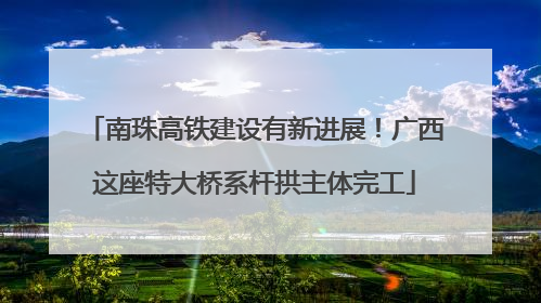 南珠高铁建设有新进展！广西这座特大桥系杆拱主体完工