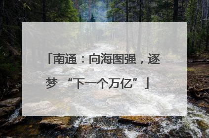 南通：向海图强，逐梦 “下一个万亿”